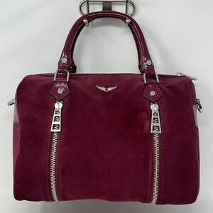 Zadig & Voltaire Plum Suede Sunny Satchel